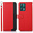Custodia Portafoglio In Pelle Cover con Supporto A09D per Realme 9 5G Rosso