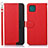 Custodia Portafoglio In Pelle Cover con Supporto A09D per Samsung Galaxy A22 5G Rosso