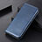Custodia Portafoglio In Pelle Cover con Supporto A09D per Samsung Galaxy S22 Plus 5G Blu