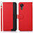 Custodia Portafoglio In Pelle Cover con Supporto A09D per Samsung Galaxy XCover 5 SM-G525F Rosso