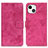 Custodia Portafoglio In Pelle Cover con Supporto A10 per Apple iPhone 13 Mini Rosa Caldo