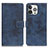 Custodia Portafoglio In Pelle Cover con Supporto A10 per Apple iPhone 13 Pro Blu