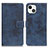 Custodia Portafoglio In Pelle Cover con Supporto A10 per Apple iPhone 14 Plus Blu