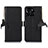 Custodia Portafoglio In Pelle Cover con Supporto A10D per Huawei Honor X6a Nero