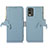 Custodia Portafoglio In Pelle Cover con Supporto A10D per Nokia C32 Azzurro