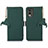 Custodia Portafoglio In Pelle Cover con Supporto A11D per Nokia C210 Verde