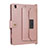 Custodia Portafoglio In Pelle Cover con Supporto AD1 per Apple iPad Air Oro Rosa