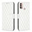 Custodia Portafoglio In Pelle Cover con Supporto B01F per Motorola Moto E20 Bianco