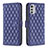 Custodia Portafoglio In Pelle Cover con Supporto B01F per Motorola Moto E32s Blu