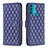 Custodia Portafoglio In Pelle Cover con Supporto B01F per Motorola Moto G71 5G Blu