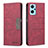 Custodia Portafoglio In Pelle Cover con Supporto B01F per Oppo A96 4G Rosso