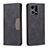 Custodia Portafoglio In Pelle Cover con Supporto B01F per Oppo F21 Pro 4G Nero