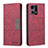 Custodia Portafoglio In Pelle Cover con Supporto B01F per Oppo F21 Pro 4G Rosso