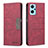 Custodia Portafoglio In Pelle Cover con Supporto B01F per Realme 9i 4G Rosso