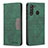 Custodia Portafoglio In Pelle Cover con Supporto B01F per Samsung Galaxy A21 Verde