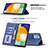 Custodia Portafoglio In Pelle Cover con Supporto B01F per Samsung Galaxy A52s 5G