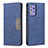 Custodia Portafoglio In Pelle Cover con Supporto B01F per Samsung Galaxy A72 5G Blu