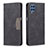 Custodia Portafoglio In Pelle Cover con Supporto B01F per Samsung Galaxy M32 4G Nero
