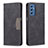 Custodia Portafoglio In Pelle Cover con Supporto B01F per Samsung Galaxy M52 5G Nero