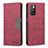 Custodia Portafoglio In Pelle Cover con Supporto B01F per Xiaomi Redmi 10 4G Rosso