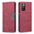 Custodia Portafoglio In Pelle Cover con Supporto B01F per Xiaomi Redmi Note 11 4G (2021) Rosso