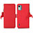 Custodia Portafoglio In Pelle Cover con Supporto B01H per Nokia C12 Pro Rosso