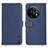 Custodia Portafoglio In Pelle Cover con Supporto B01H per OnePlus 11 5G Blu