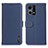 Custodia Portafoglio In Pelle Cover con Supporto B01H per Oppo F21 Pro 4G Blu