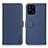 Custodia Portafoglio In Pelle Cover con Supporto B01H per Oppo Find X3 5G Blu