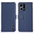 Custodia Portafoglio In Pelle Cover con Supporto B01H per Oppo Reno7 4G Blu