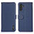 Custodia Portafoglio In Pelle Cover con Supporto B01H per Samsung Galaxy A04s Blu