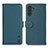 Custodia Portafoglio In Pelle Cover con Supporto B01H per Samsung Galaxy A04s Verde