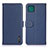 Custodia Portafoglio In Pelle Cover con Supporto B01H per Samsung Galaxy F42 5G Blu