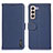 Custodia Portafoglio In Pelle Cover con Supporto B01H per Samsung Galaxy S21 FE 5G Blu