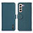 Custodia Portafoglio In Pelle Cover con Supporto B01H per Samsung Galaxy S21 FE 5G Verde