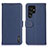 Custodia Portafoglio In Pelle Cover con Supporto B01H per Samsung Galaxy S22 Ultra 5G Blu