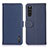 Custodia Portafoglio In Pelle Cover con Supporto B01H per Sony Xperia 10 III Blu
