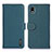 Custodia Portafoglio In Pelle Cover con Supporto B01H per Sony Xperia Ace III Verde
