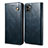 Custodia Portafoglio In Pelle Cover con Supporto B01S per Samsung Galaxy F42 5G Blu