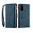 Custodia Portafoglio In Pelle Cover con Supporto B01S per Samsung Galaxy S20 5G Blu
