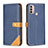 Custodia Portafoglio In Pelle Cover con Supporto B02F per Motorola Moto E30