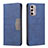 Custodia Portafoglio In Pelle Cover con Supporto B02F per Motorola Moto G Stylus (2022) 4G Blu