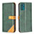 Custodia Portafoglio In Pelle Cover con Supporto B02F per Motorola Moto G42 Verde