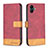 Custodia Portafoglio In Pelle Cover con Supporto B02F per Samsung Galaxy A04E Rosso