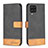 Custodia Portafoglio In Pelle Cover con Supporto B02F per Samsung Galaxy A12 5G Nero