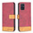 Custodia Portafoglio In Pelle Cover con Supporto B02F per Samsung Galaxy A51 4G Rosso