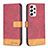 Custodia Portafoglio In Pelle Cover con Supporto B02F per Samsung Galaxy A53 5G Rosso