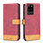 Custodia Portafoglio In Pelle Cover con Supporto B02F per Samsung Galaxy S20 Ultra 5G Rosso