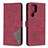 Custodia Portafoglio In Pelle Cover con Supporto B02F per Samsung Galaxy S21 Ultra 5G Rosso