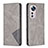 Custodia Portafoglio In Pelle Cover con Supporto B02F per Xiaomi Mi 12 Pro 5G Grigio